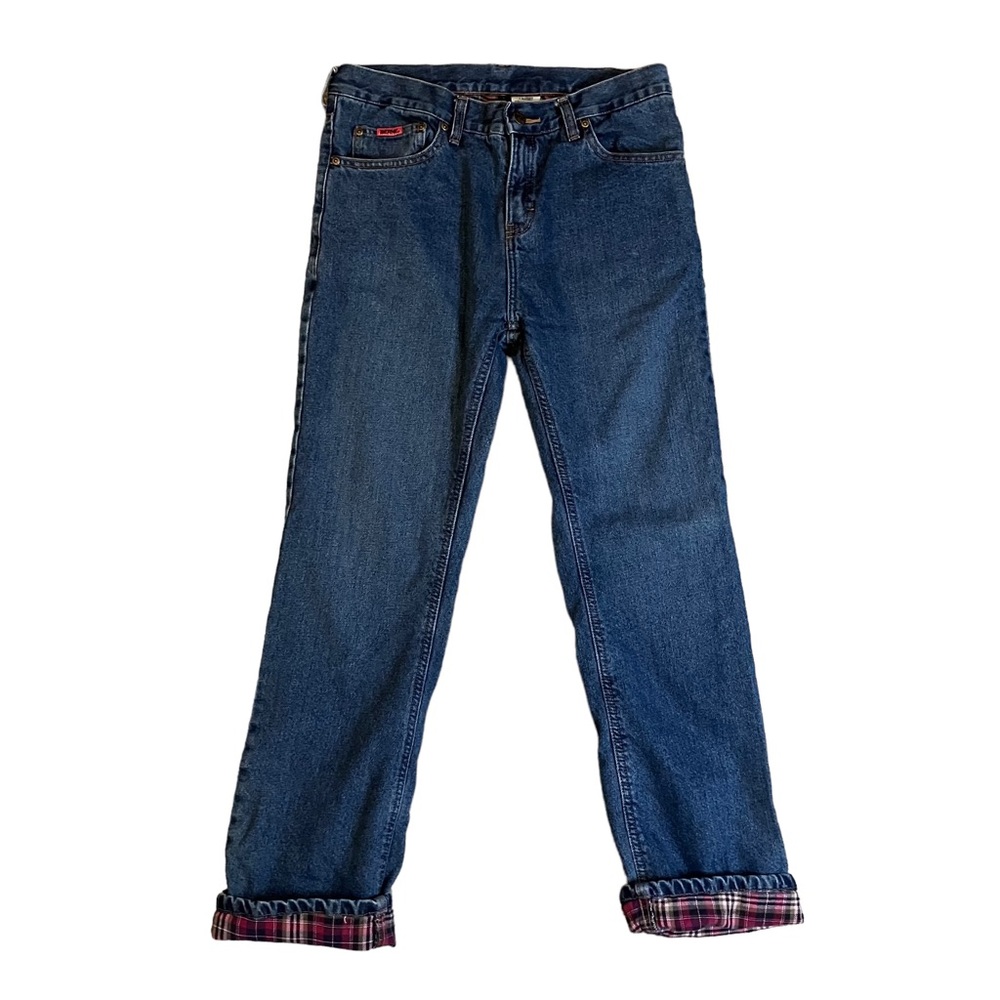 Berne Flannel Lined Jeans Women's 4 Short Plaid Interior Extra Warm 100% Cotton